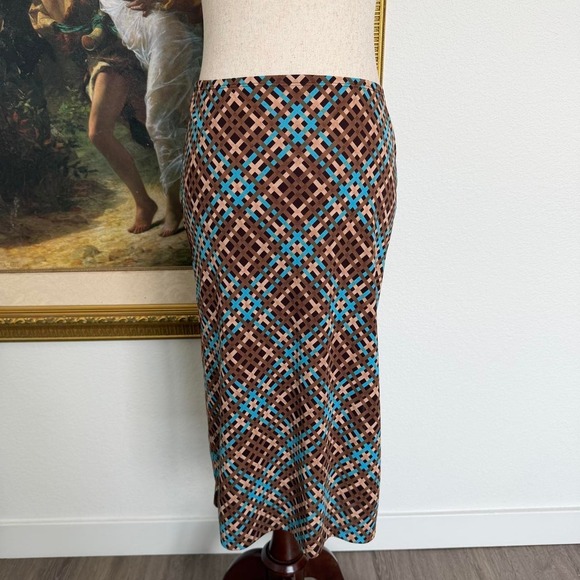 Dresses & Skirts - Y2K Plaid Midi Skirt With Side Slit